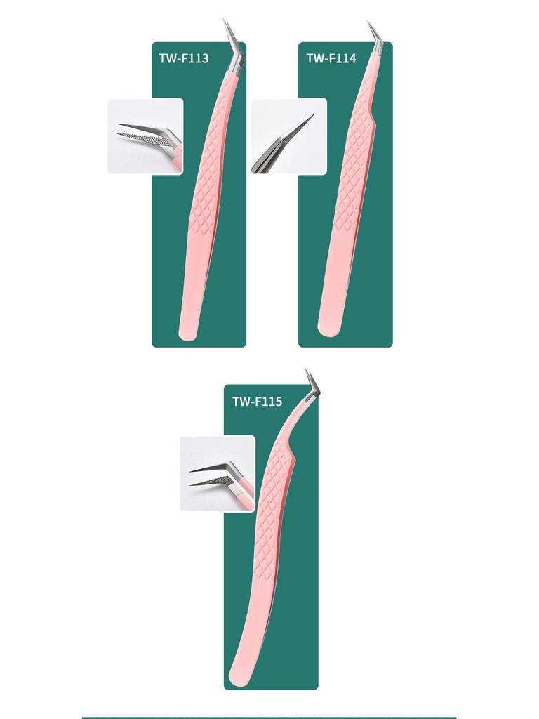 Professional High-Precision Blooming Eyelash Tweezers for Salon Artists