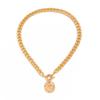 European & American Hip-Hop Style Irregular Spring Necklace, Round Alloy Design