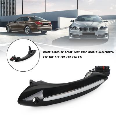 Černá Vnější Přední Levá Klika Dveří 51217231931 Pro BMW F10 F01 F02 F06 F11
