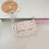 Snap Button Floral Makeup Bag Print Layered Storage Bag Organizer Pouch Coin Purse  Daily Storage