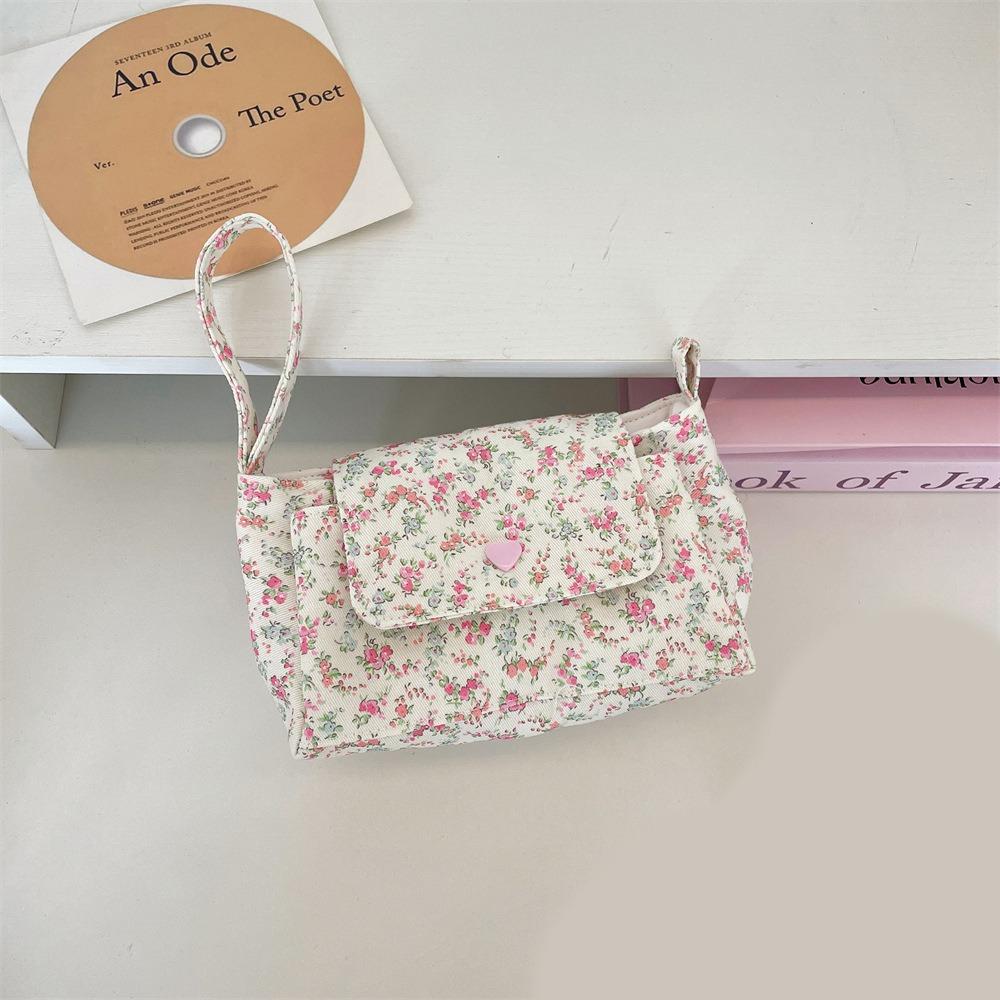 Print Floral Makeup Bag Flower Coin Purse Organizer Pouch Cosmetic Pouch Desk Organization Style 3