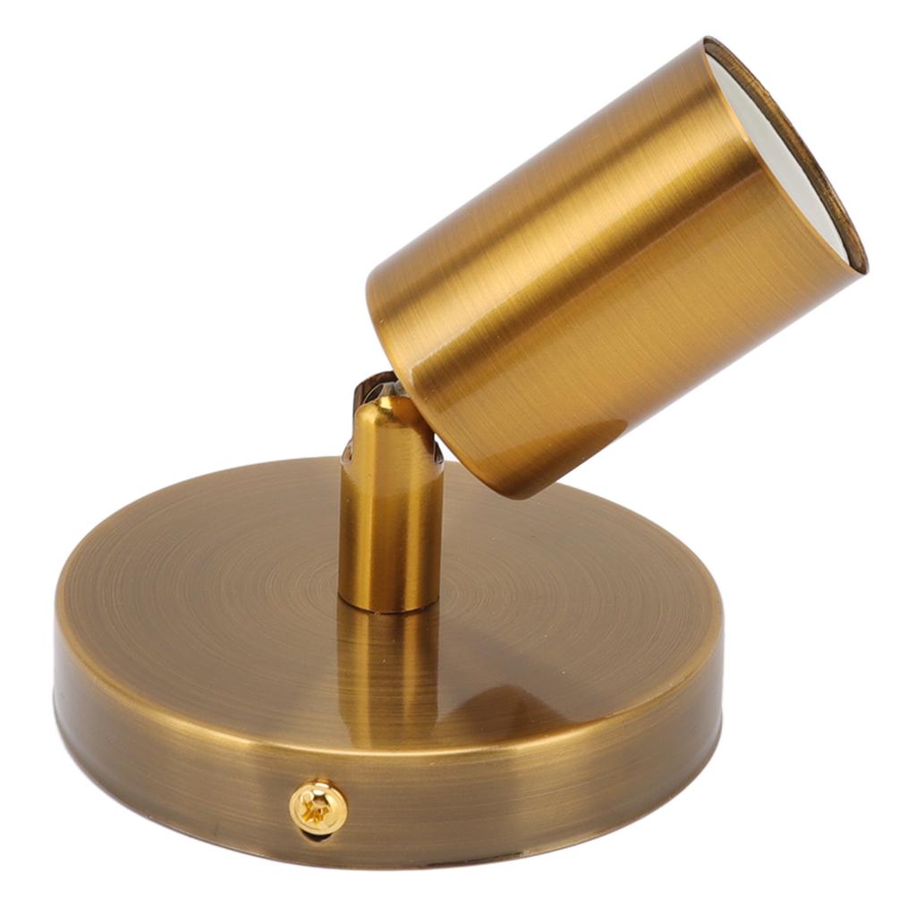 E27 E26 Wall Lamp Base 180 Degrees Up and Down Adjustable Iron Decoration Bulb Socket for Bedroom Living Room Gold