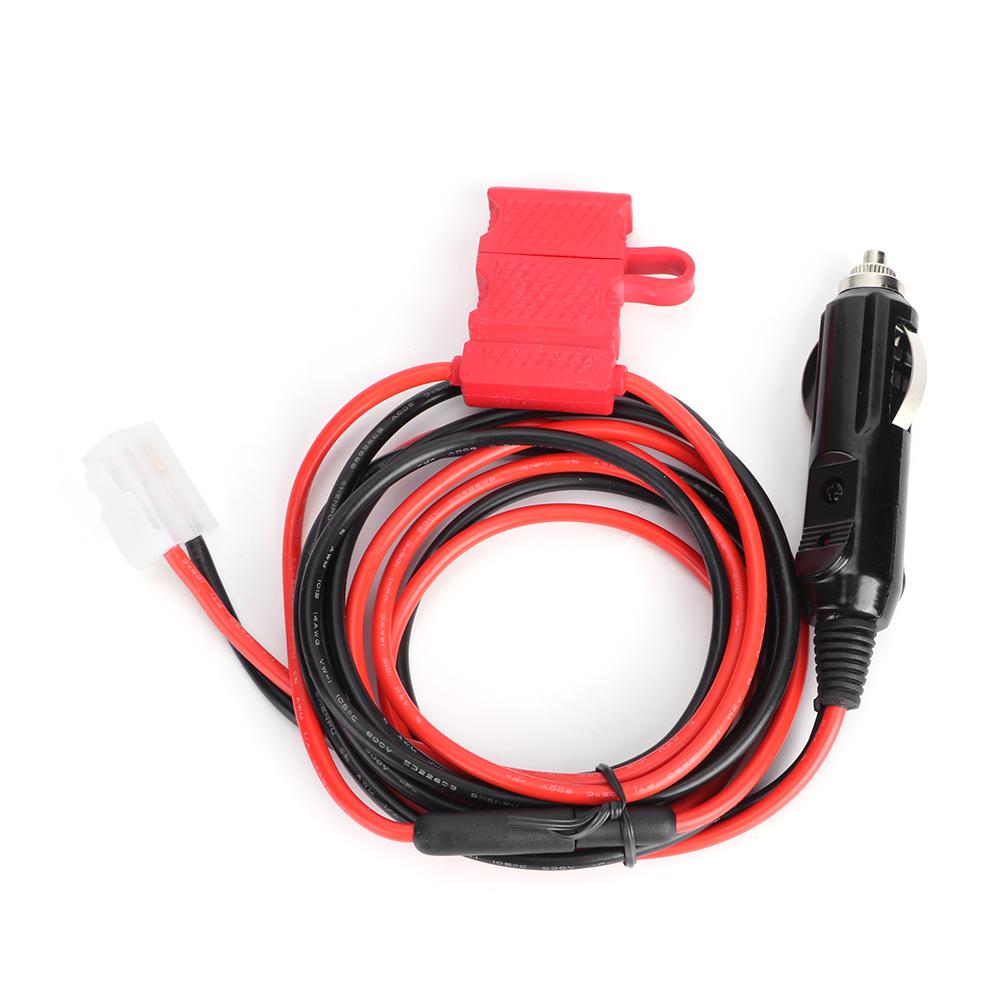 1.5m 4.9ft 12V Cigarette Lighter Car Radio Power Cable T Shaped 2Pin Cord Fit for Kenwood TM201B