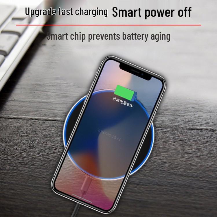 Ultra-Thin 15W Fast Wireless Charger for Apple & Huawei Devices