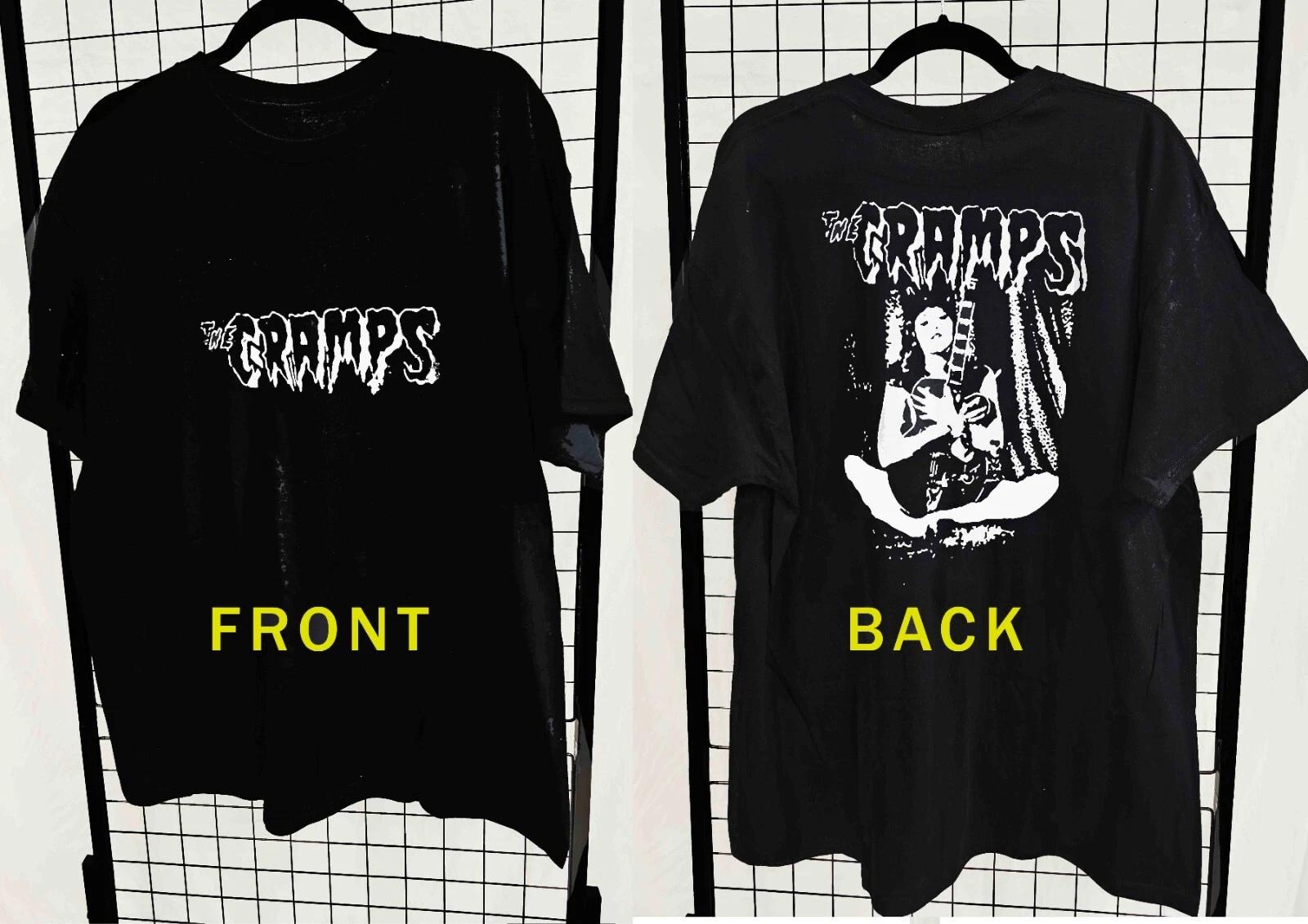Cramps 2X Sided Goth Punk Style Concert Cotton T -Shirt XL 3XL
