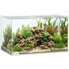 Aquarium, 43 L Tempered Glass, Protective Mat, Fish Shrimp Turtles, 50 x 30 x 30 cm, Transparent