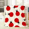 Red Ladybug Blanket Soft Warm Flannel Blanket Bed Sofa Car Blanket Ladybug Print Blanket Shawl Blanket
