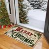 VIKAMA Christmas Happy Floor Mat Holiday Decorative Front Door Mat Indoor and Outdoor Non-slip Floor Mat Entrance Carpet