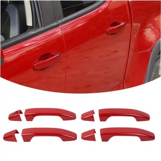 For Chevy Colorado/GMC CANYON 2014+ Red Door Handle Bezel Cover Trim Accessories