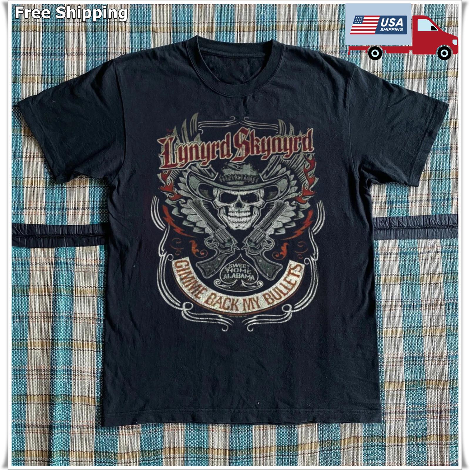 Hot! Lynyrd Skynyrd - Gimme Back My Bullets Black Unisex T-shirt Size S-5XL XL