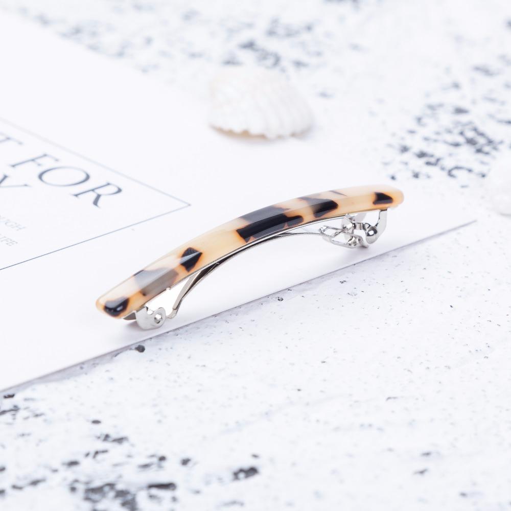 1 Pcs 6.5cm Long Small Geometric Print French Hair Barrettes Ponytail Hair Clips Hairpins Accessories Vintage Women Hair Jewelry