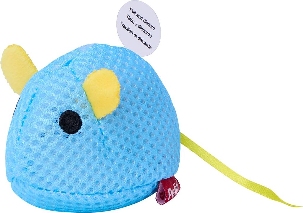 Petio Wild Mouse Cat Toy, Squeak Squeak, NOISY Panic Blue Mouse