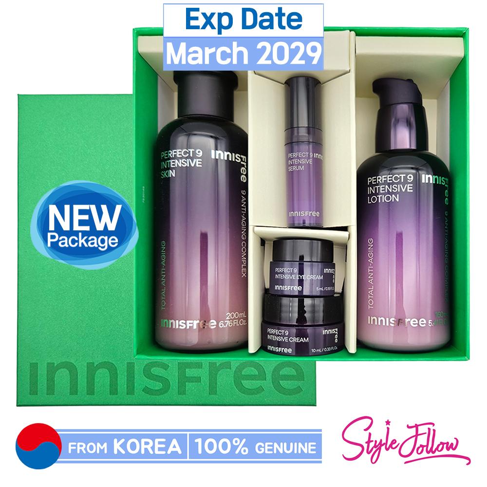 [INNISFREE] Набор для интенсивного ухода за кожей Perfect 9 (Включить 5 предметов) 1pc + Sample Gifts