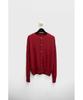 YOUTH Round Neck Textured Cardigan - Red