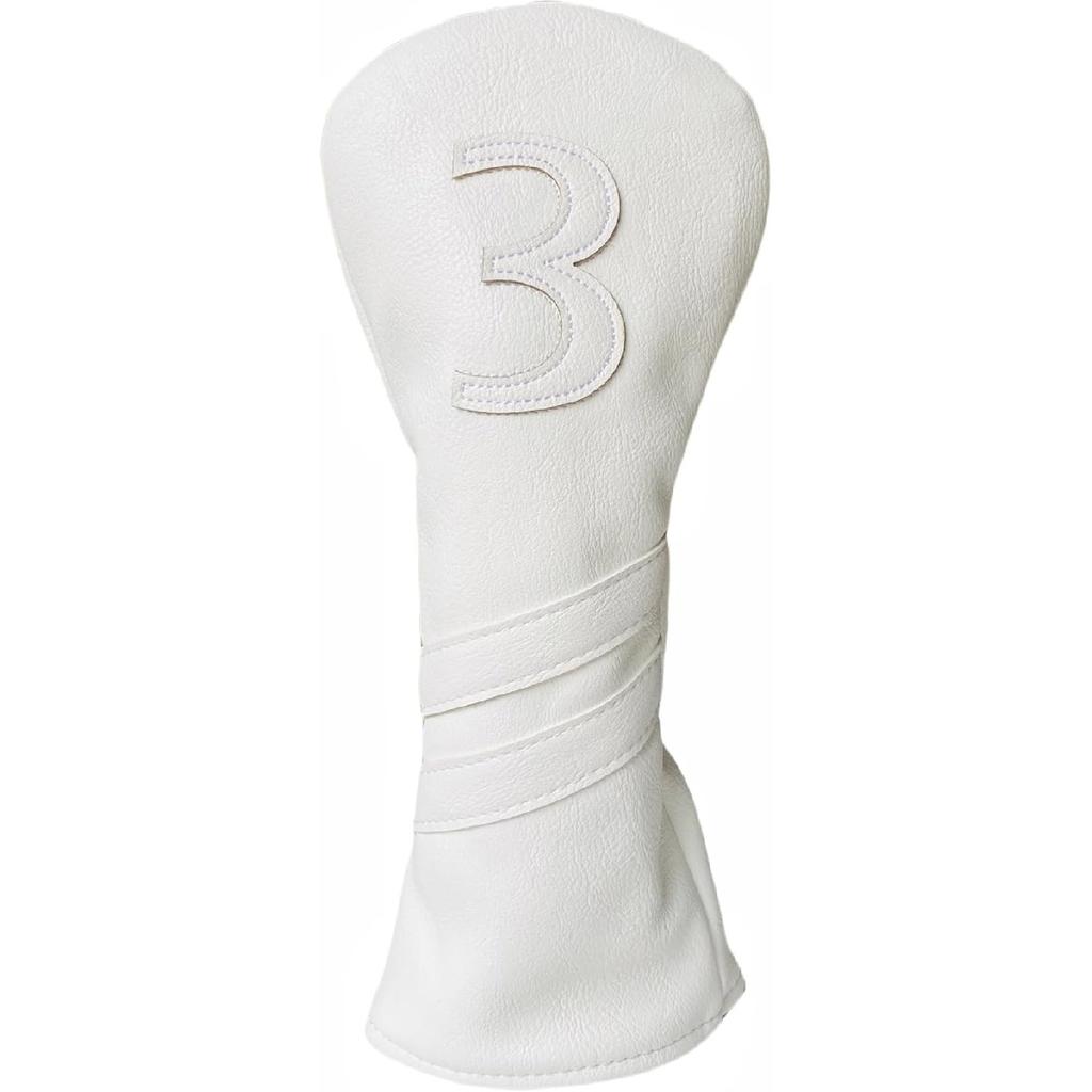 1pc Golf Club Head Cover Or 3pcs Golf Club Covers for Driver 3 Wood and Hybrids - White Golf Driver Headcover Fairway Wood Head Cover Hybrid