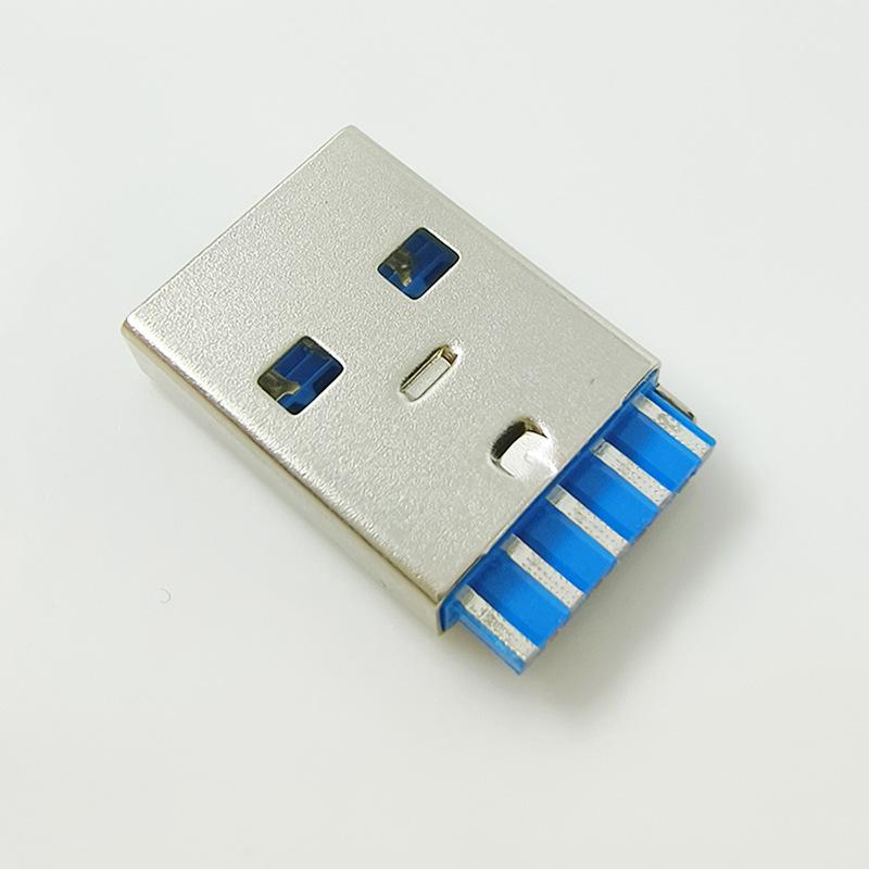 USB Type-C 3.0 Male Connector with 9 Solder Pads, 56K Resistor, CC Fast Charging Pins, for Hard Drive Enclosure