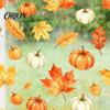 Creative Autumn Scene Stickers Watercolor Fall Static Window Clings, Maple Leaf & Pumpkin Removable Stickers, Easy Apply Decals Decal for Thanksgiving