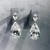 European and American bridal earrings, sparkling micro-zircon wedding dress evening dress accessories, wedding dinner earrings and earrings.