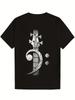Bass Guitar TShirt Black with White Graphic Print Round Neck Machine Washable Perfect for Music Lovers  Casual Wear Music