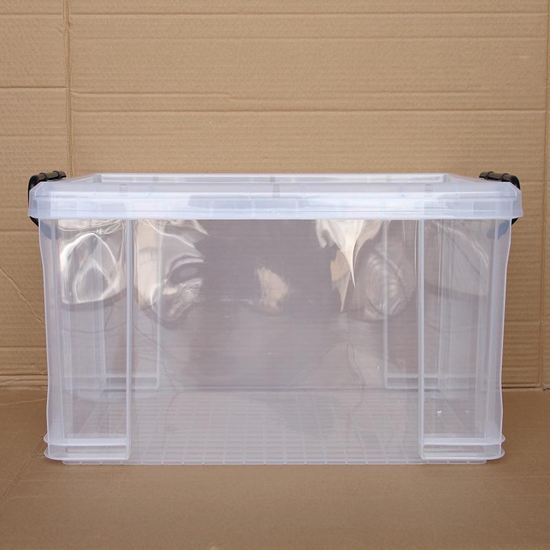 Turtle Tank with Drainage Hole - Transparent Breeding & Storage Box, Small/Large Size for Home Use