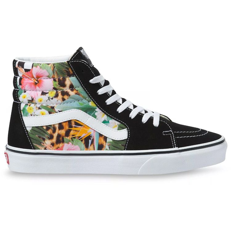 Vans Sk8-Hi Tropical Animal Check Black Women Sneakers True-White VN0A4U3C2FB