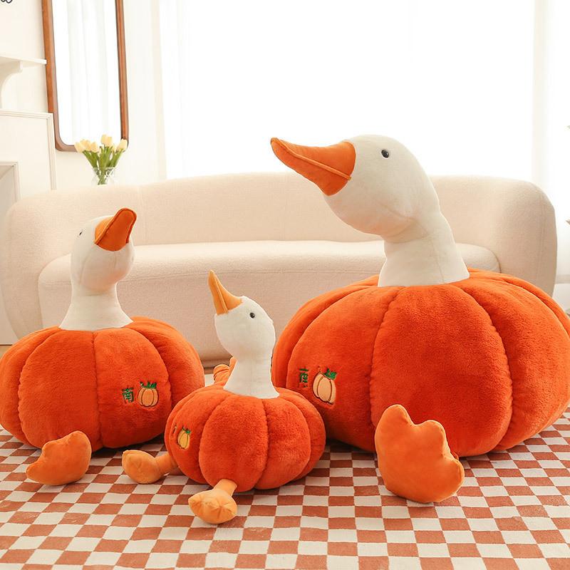 Pumpkin Dress Up Goose Plush Doll Childrens Birthday Toy Gift Decoration Home