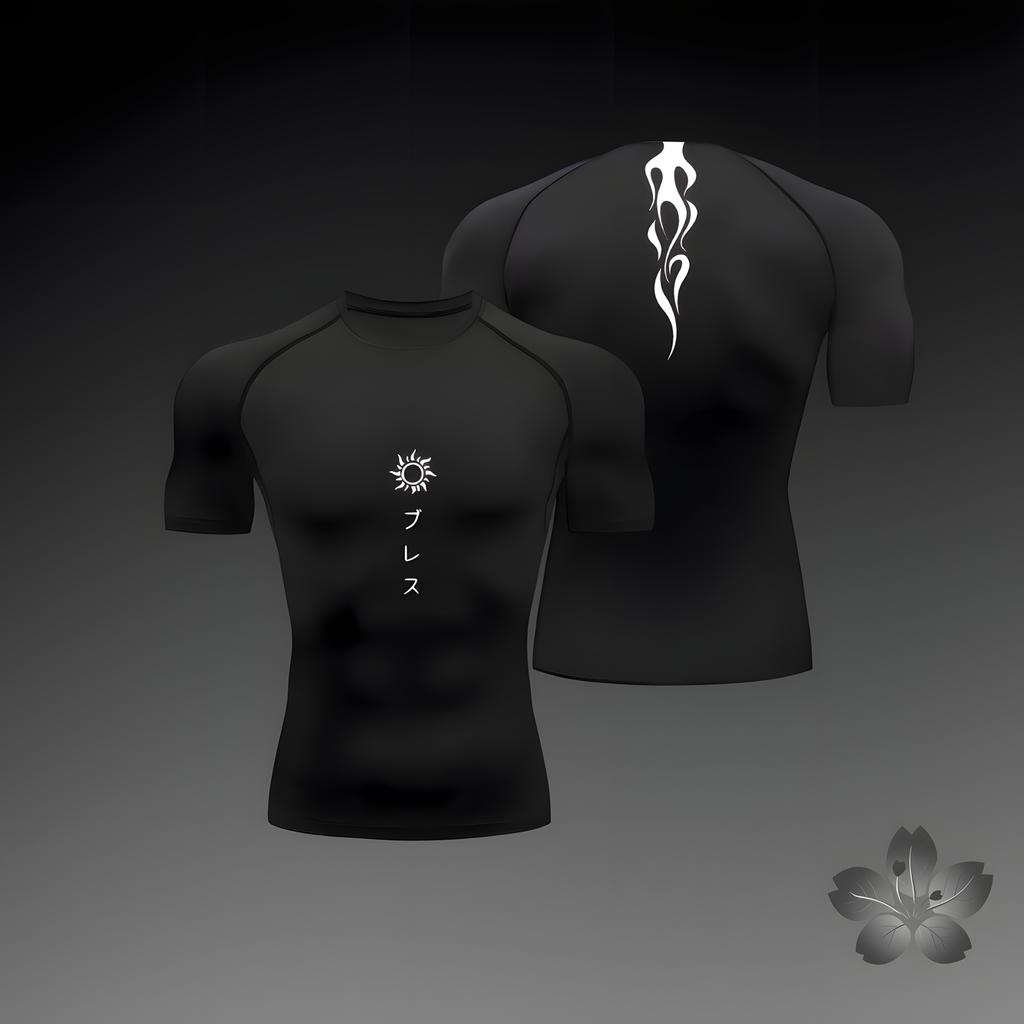 Herren Kompressionsshirt Fitness Sport Laufhose Gym T-Shirts Athletisch Workout Bodybuilding Quick Dry Tops T-Shirt Sommer