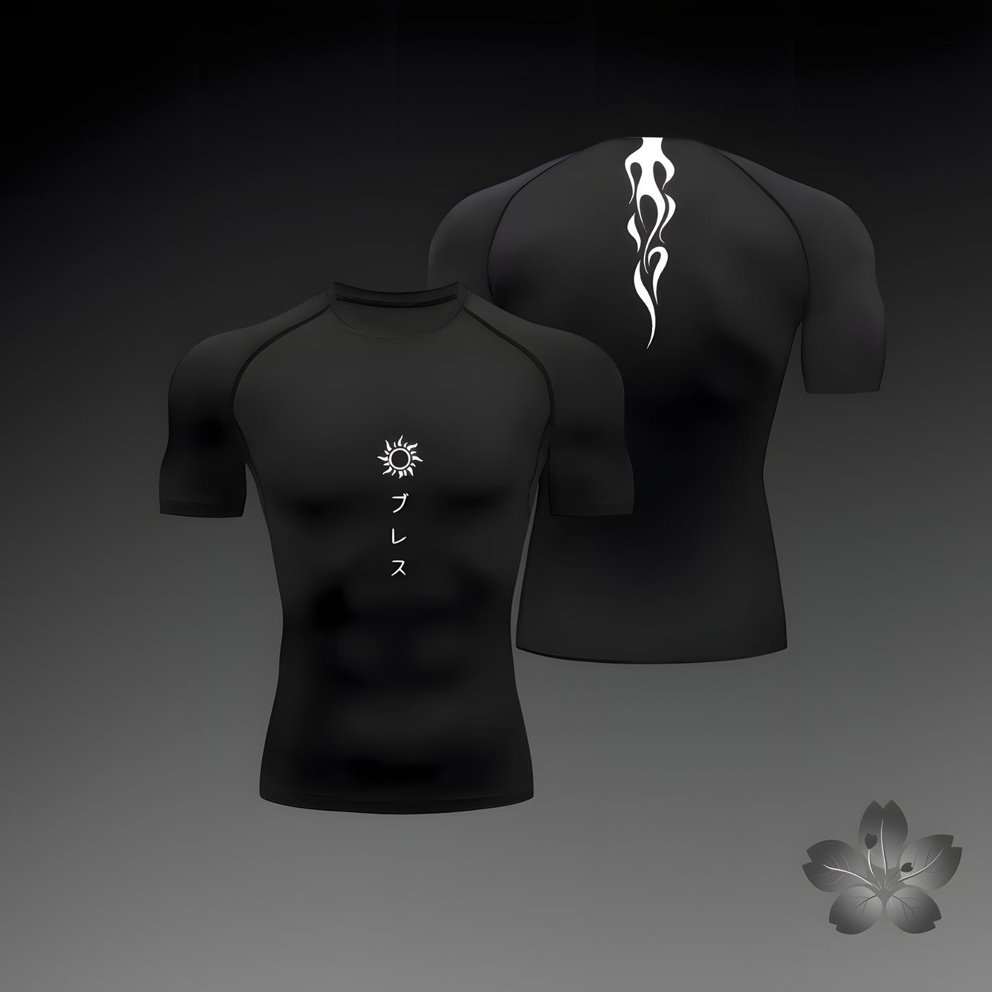 

Мужская компрессионная футболка для фитнеса, спорта, бега, спортзала, обтягивающие футболки, спортивные футболки для бодибилдинга, быстросохнущие топы, футболки для лета M зелёный