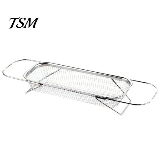 Retractable Sink Drainer Basket Stainless Steel Expandable Colander Food-safe Strainer for Vegetables Fruits Pasta Dishes Durable S