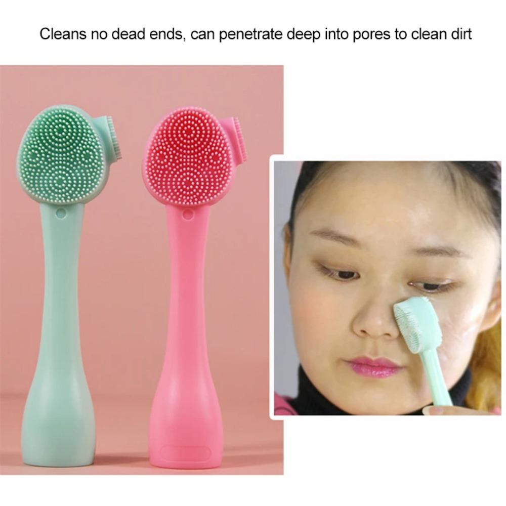 Double Side Face Cleansing Instrument Soft Hair Skin Care Tool Cleansing Brush  Deep Wash