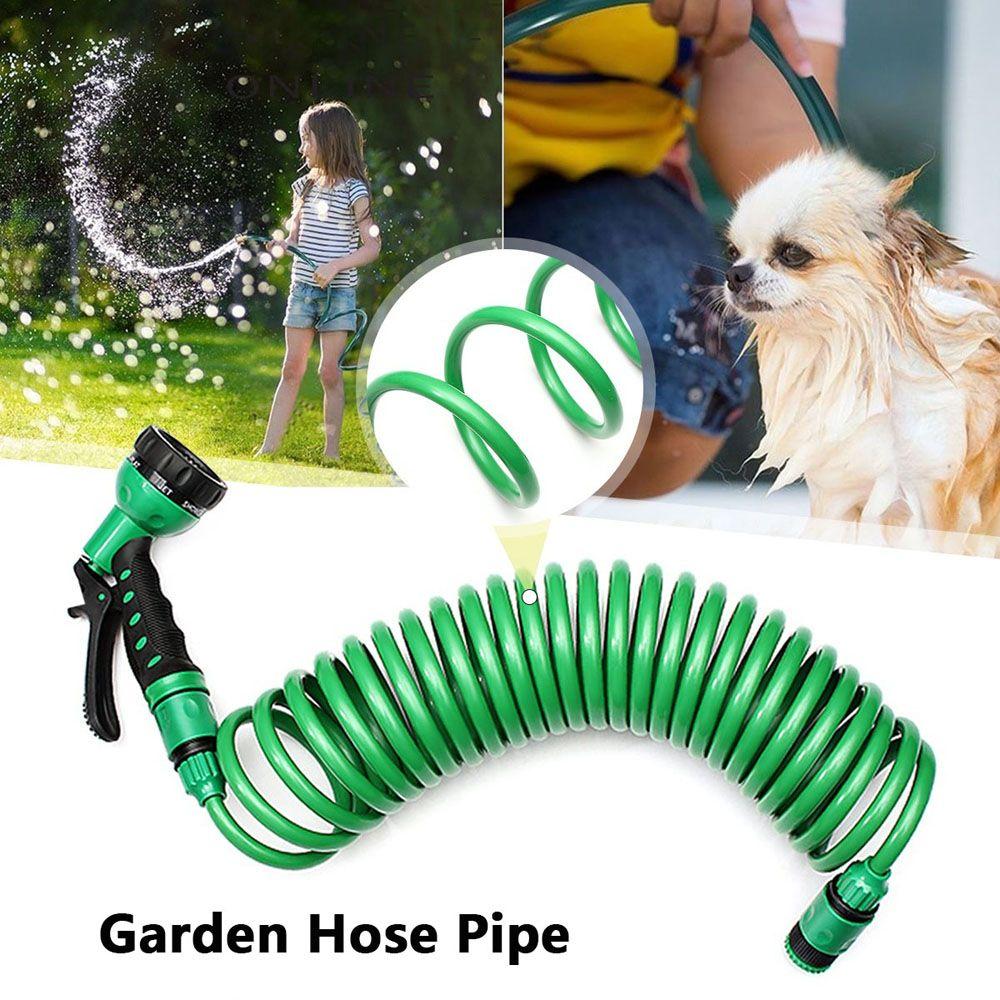 With Spray Gun Retractable Watering Washing Garden Supplies Water Hose Coil Hose Irrigation