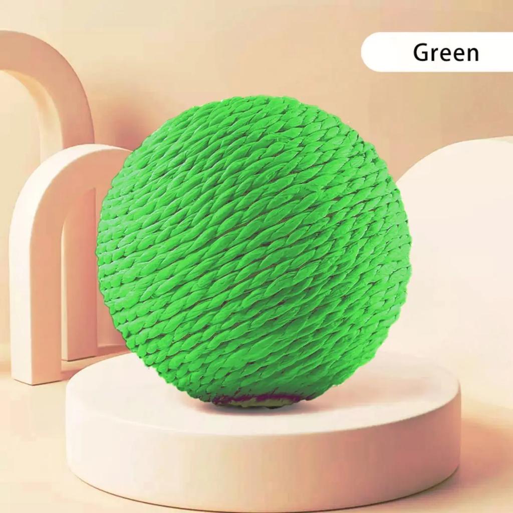 Interactive Super Big 10CM Sisal Cat Ball Toy with Sound for Kittens Teeth Cleaning Anti Bite Scratching Ball Pet Supplies