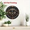 Vintage Metal Wall Art Blue Gold 2D Flat Eye Design Home Decor Garden Kitchen Living Room
