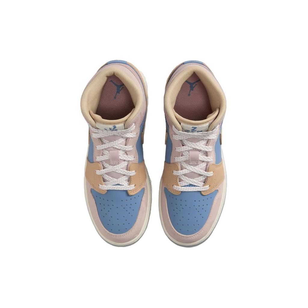 Air Jordan 1 Mid SS GS Zen Sneakers da Bambino Blu Egeo-Tempesta Canapa FN7452-400