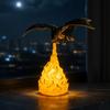 Table Decoration Dragon Bookshelf Nook Light, Fire-Breathing Fantasy Shelf Decor, LED Handmade Art Sculpture Night Lamp for Bedroom Living Room Office