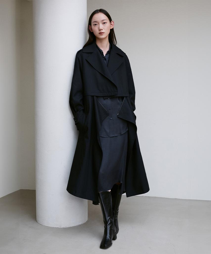 Re Rhee Detachable Zipped Trench Coat