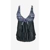 European & American Plus Size Rhombus Split Swimsuit for Women