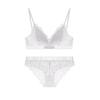 French rimless bra set lace 1011 autumn sexy underwear women's triangle cup gather small breasts