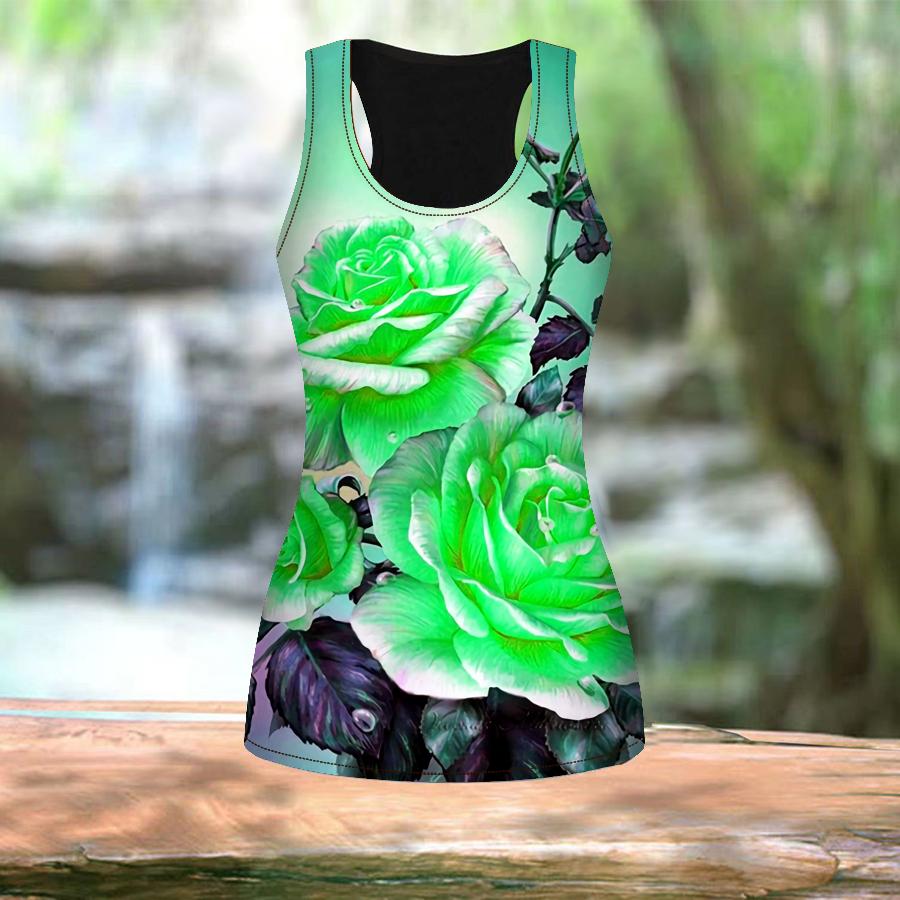 3D Pink Rose Print Women Workout Yoga Gym Printed Summer Sport Shirts Plus Size Vests