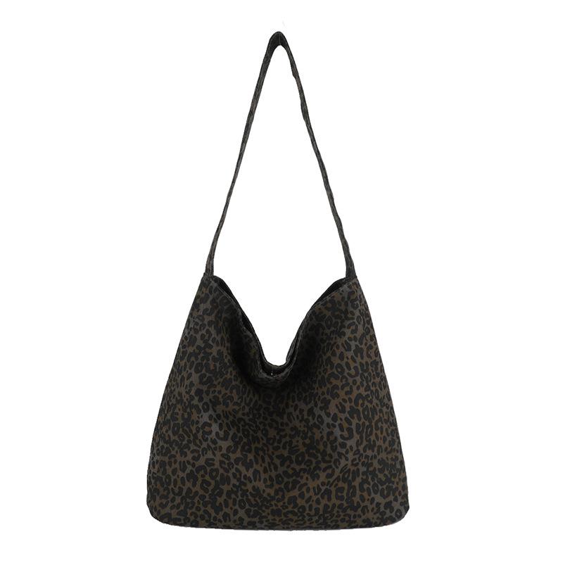 

Сумка-тоут с леопардовым принтом, студенческая сумка через плечо большой емкости для женщин