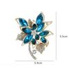 Elegante Blumenbrosche Anstecknadel für Damen Mode Kristallnadel Kleidung Anzug Accessoires Schmuck Geschenke