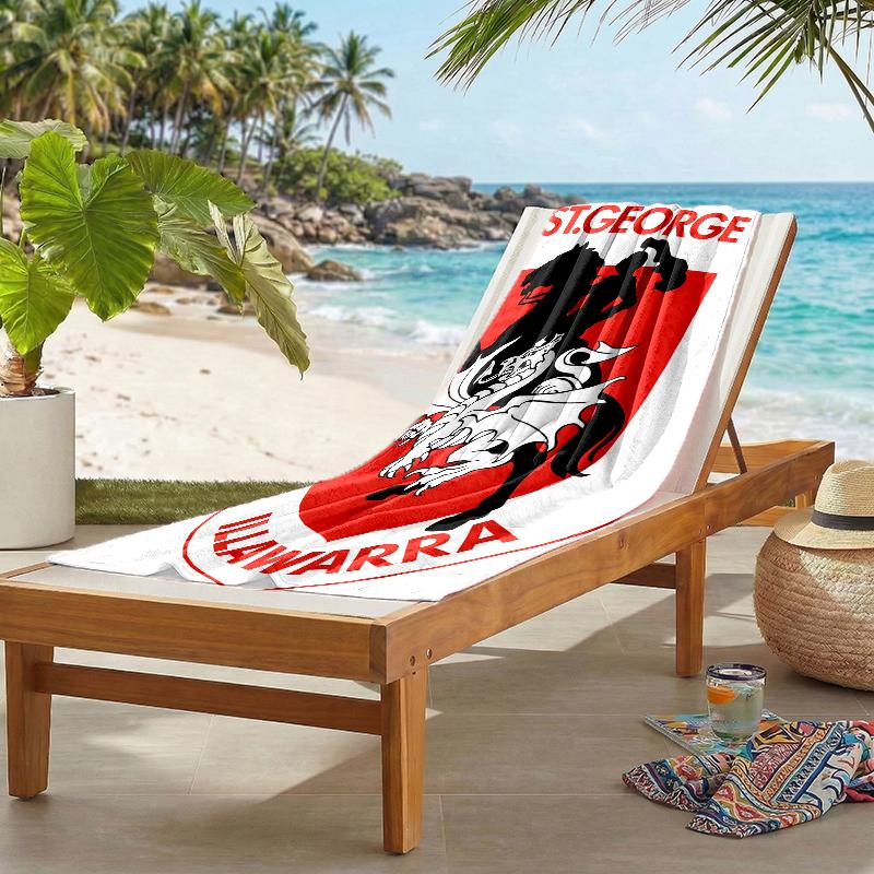 St George Illawarra Fashion Beach Towel: Ideal for Summer Adventures Soft, absorbent and quick drying suitable for swimming and bathing