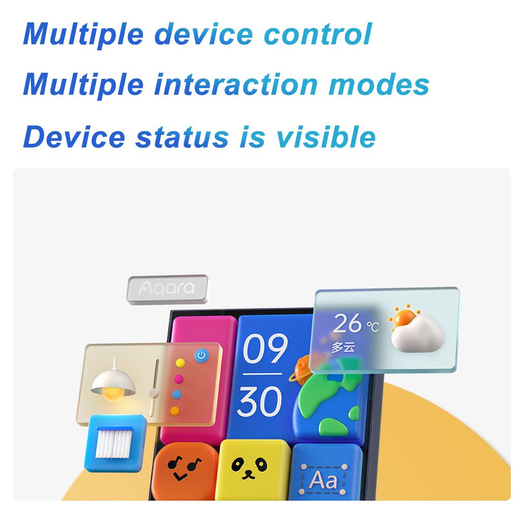 Inteligentní spínač Aqara S1E Dotykové ovládání 4palcový Full LED časovač Kalendář Statistika napájení Nastavení scény