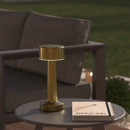 Halto Usb Lamp Steel Gold Touch Led