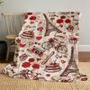 1pc Paris Love Outdoor Flannel Blanket Soft Warm All-Season Throw for Sofa Bed Car Camping Office, Cozy Gift Idea1213S