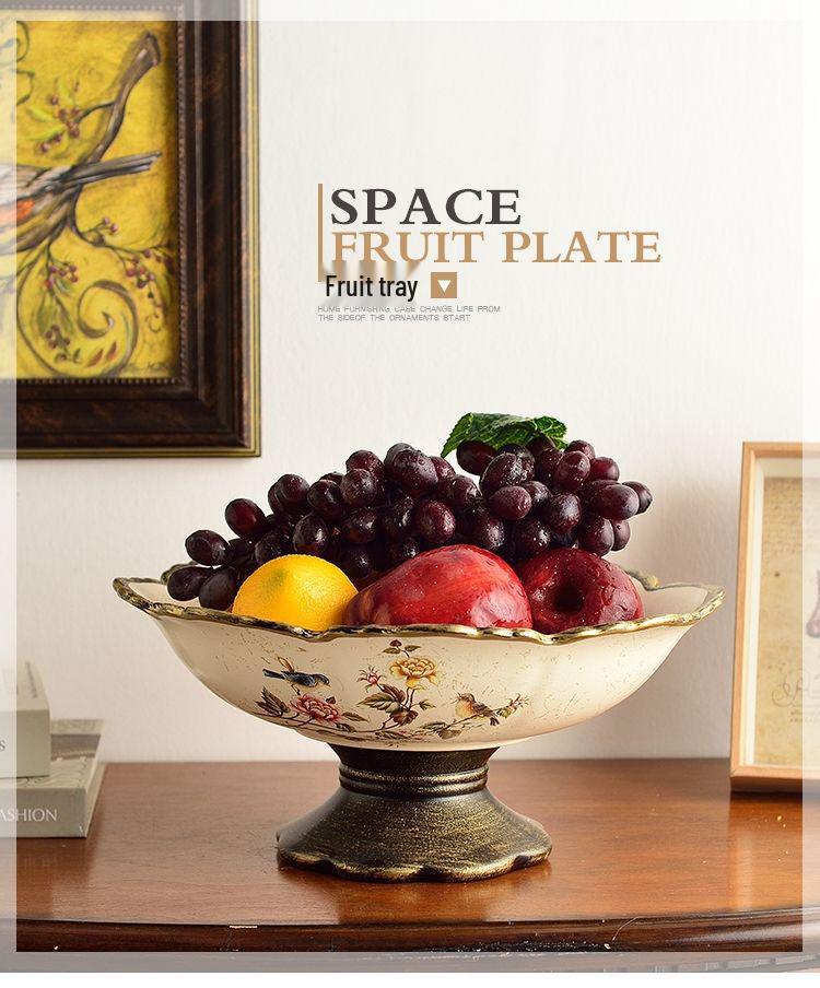 Retro Ceramic Fruit Bowl Set for Living Room and Dining Table