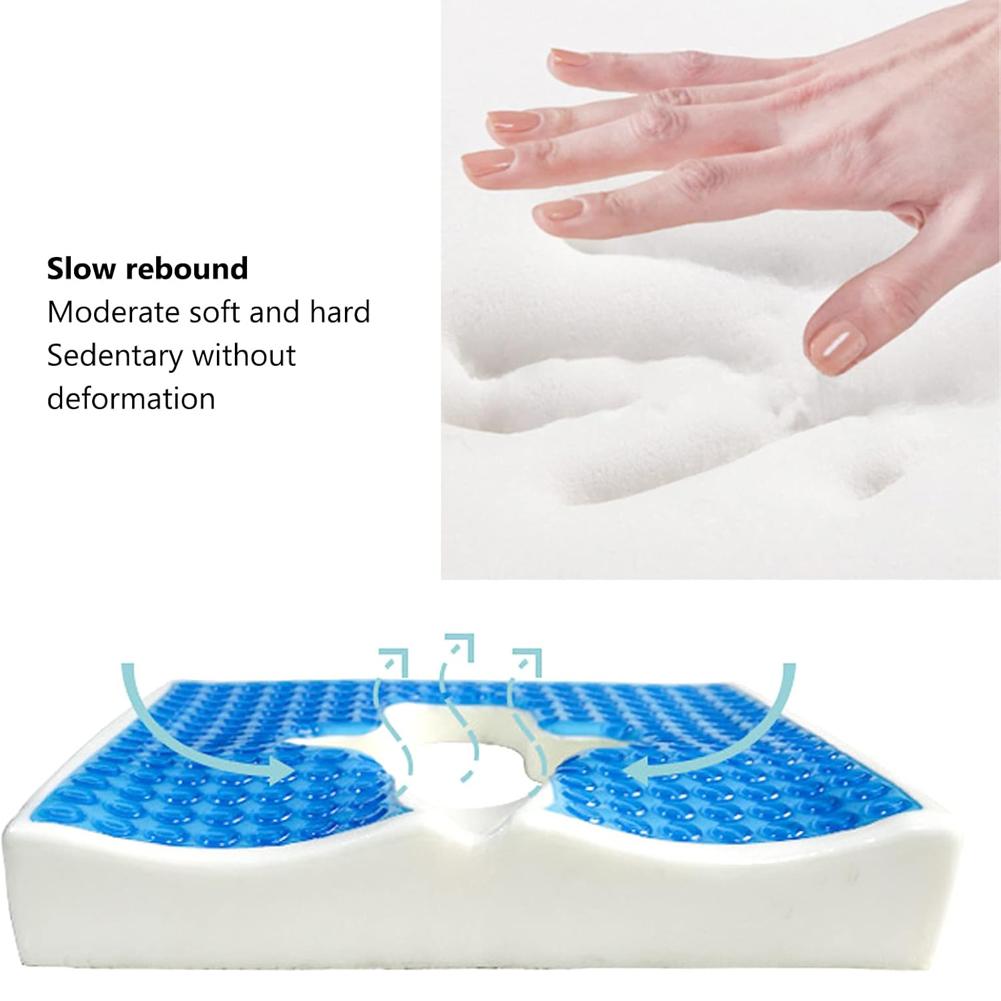 Elderly Butt Cushion T Shaped Opening Triangular Slope Design Pad T Shaped Wheelchair Cushion for Wheelchair Office Car Use