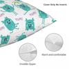Grumble Yum Square Pillowcase Polyester Linen Velvet Creative Zip Decor Pillow Case Car Cushion Cover