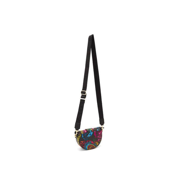 Versace Jeans Couture Stile Barocco Fibbia Dorata Mini Borsa a Spalla Donna Borsa a Spalla Nera 71VA4BF2-71880-899