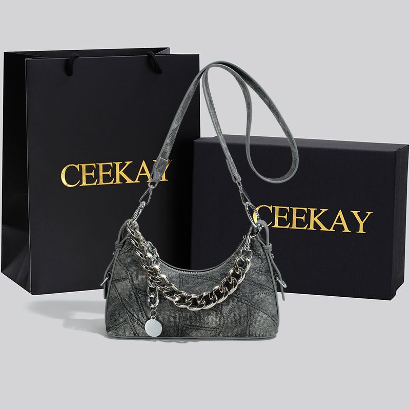 

Ceekay Genuine Goods Summer Denim Western Style Underarm Bag